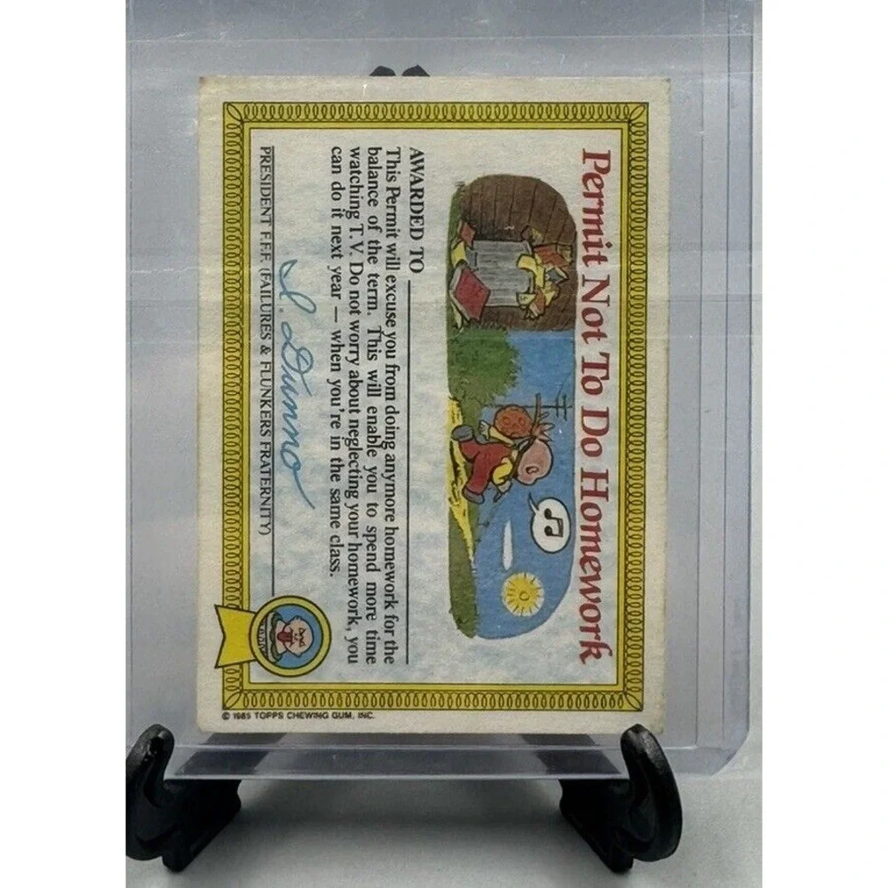 1985 Topps Garbage Pail Kids UK Mini OS1 #12a‎ Furry FRANCES 12a